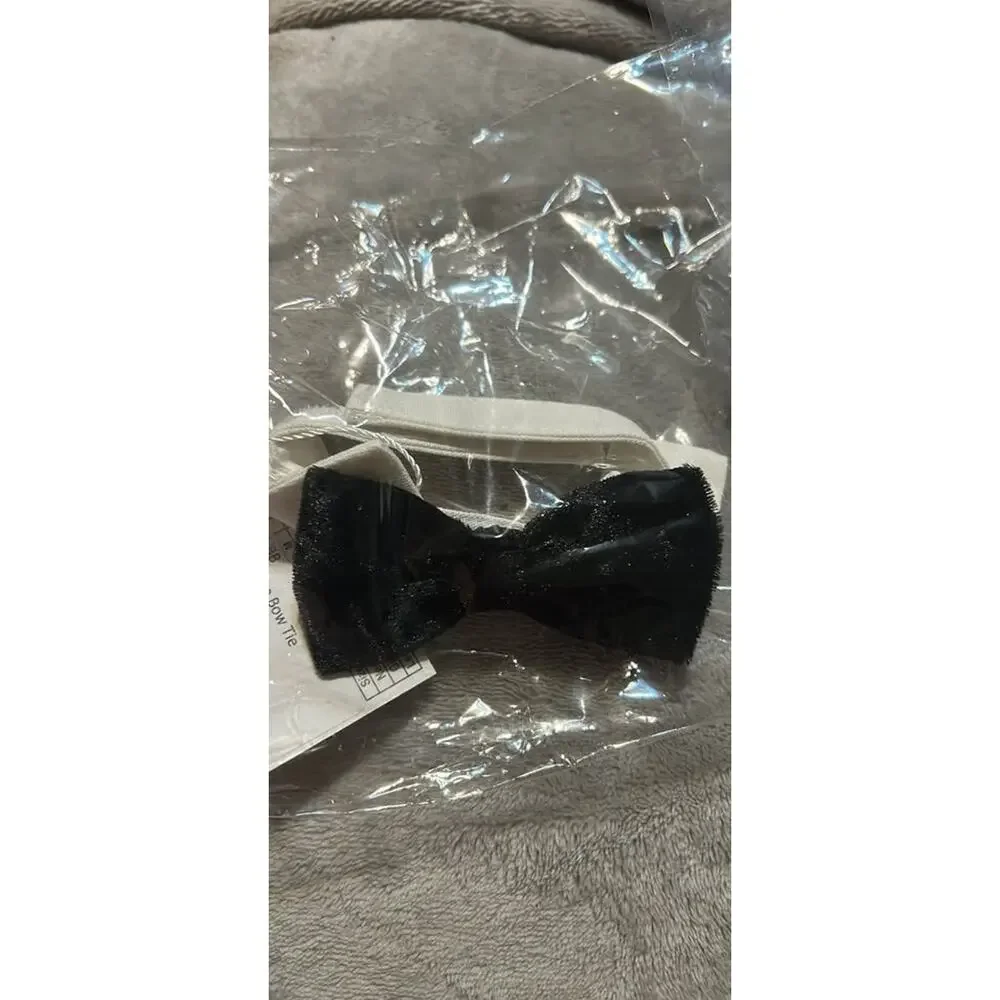 Pooch outfitters black Valentino bow tie